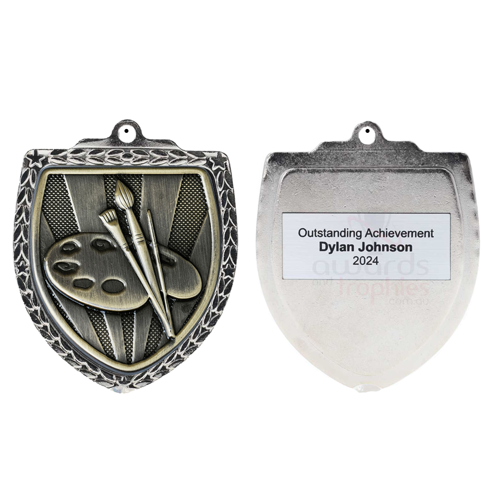 Art Shield Medal 80mm - Silver 