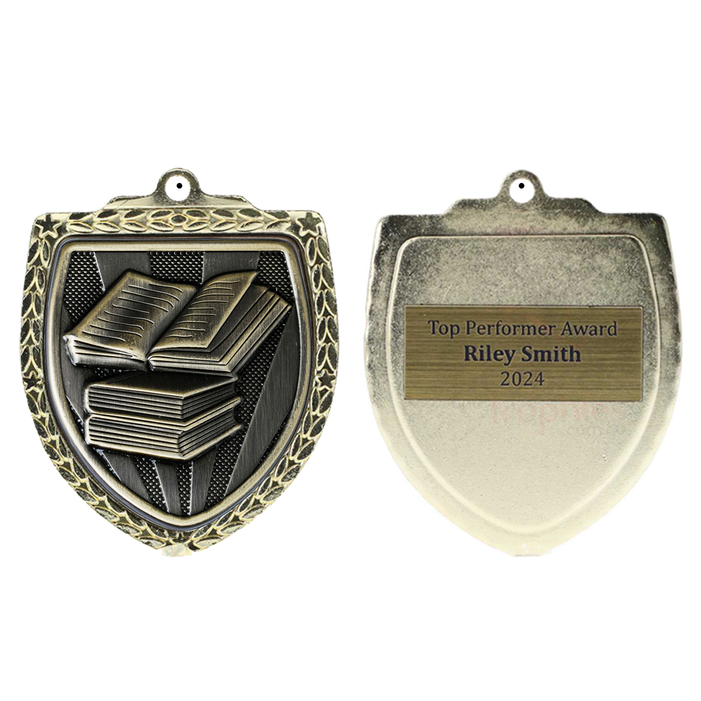 Reading Shield Medal 80mm - Gold 