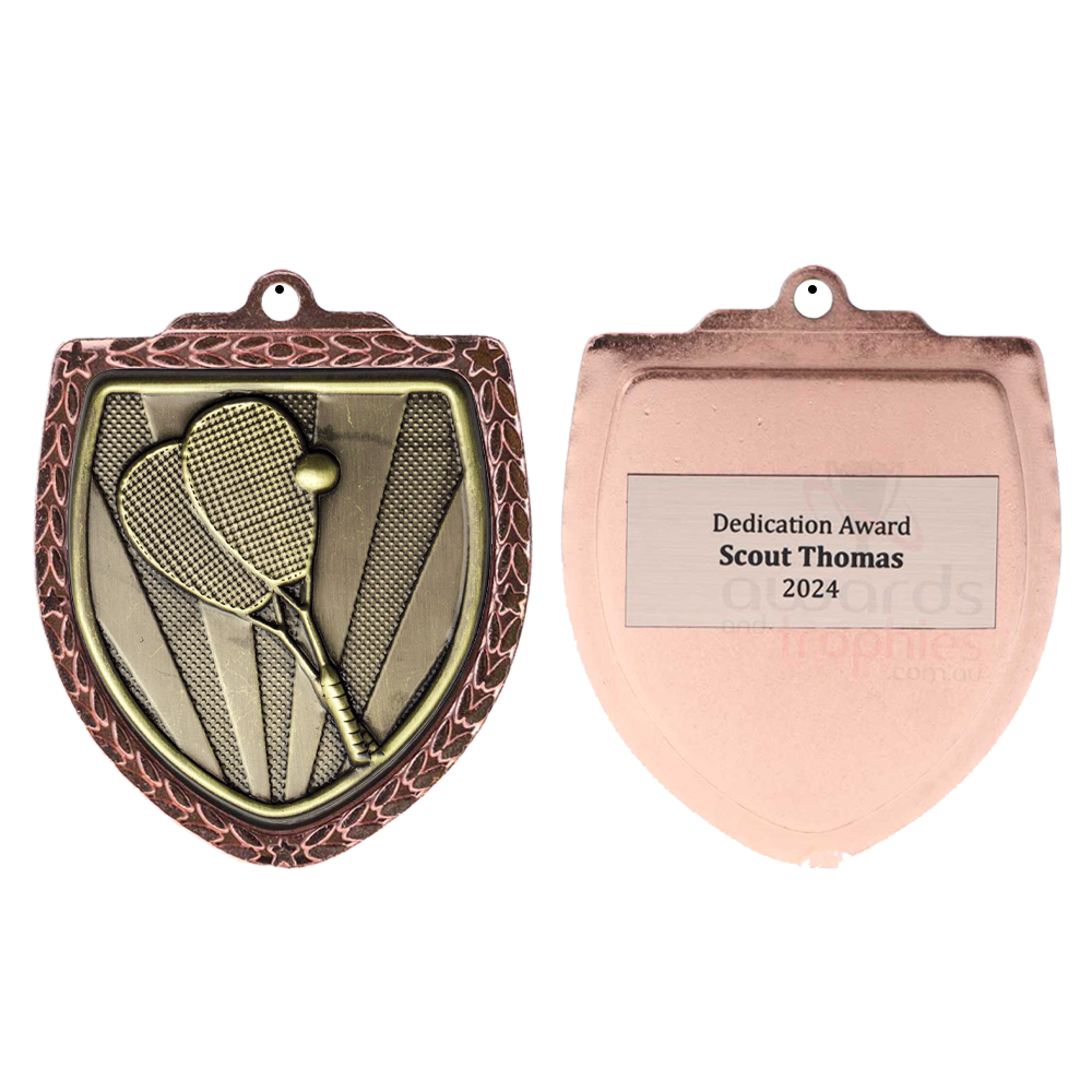 Squash Shield Medal 80mm - Bronze