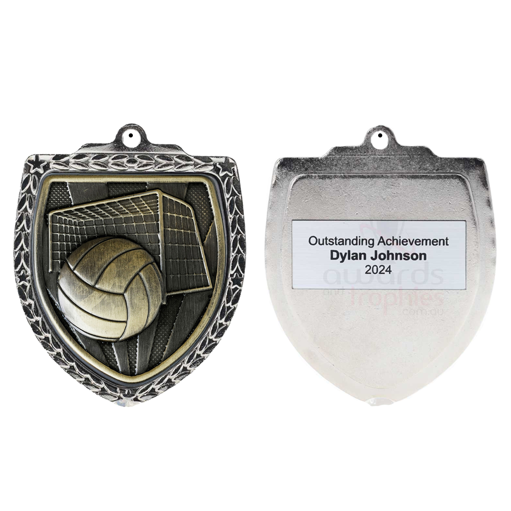 Waterpolo Shield Medal 80mm - Silver 