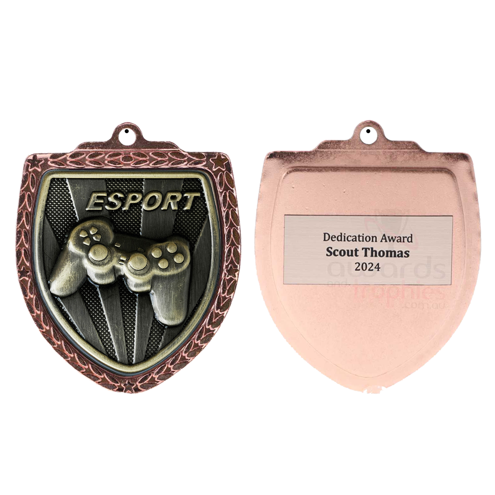 Esports Shield Medal 80mm - Bronze