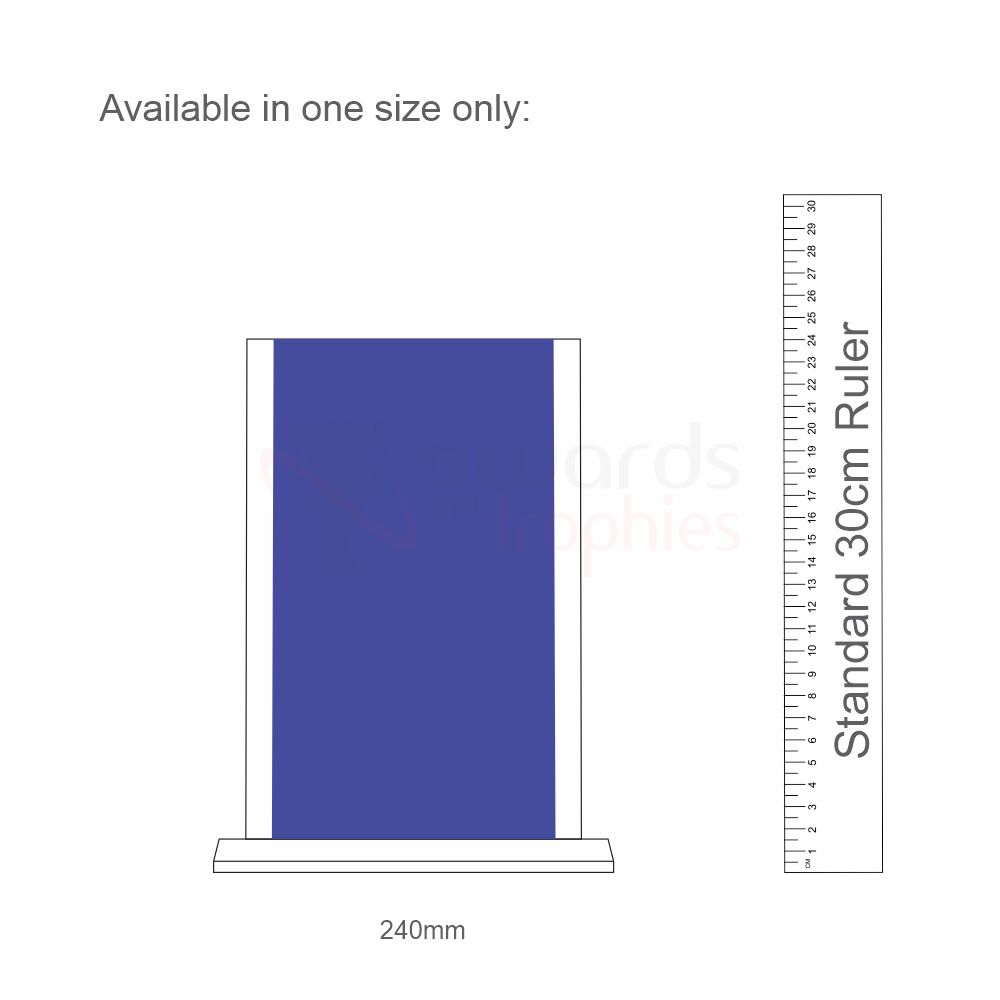 Celestial Glass Rectangle 240mm - Blue