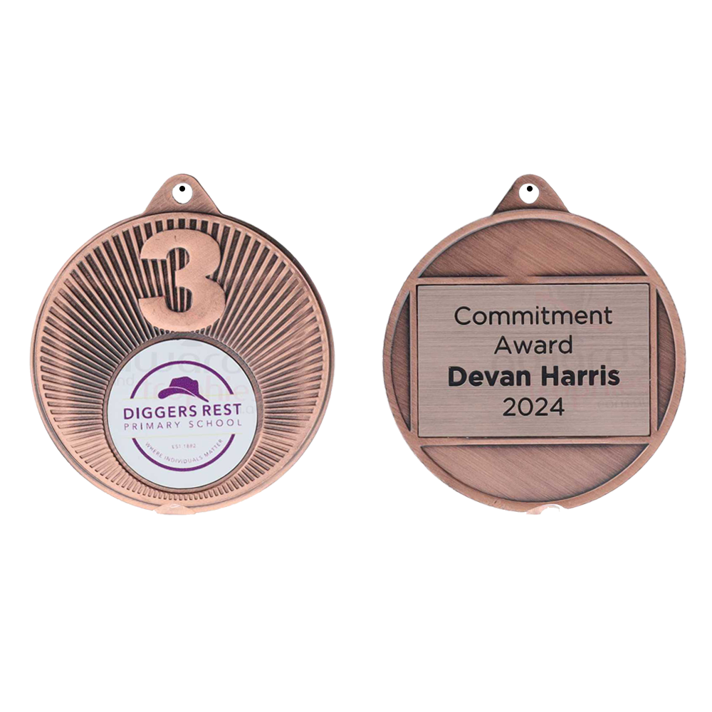Shine 3rd Place Medal 50mm - Bronze