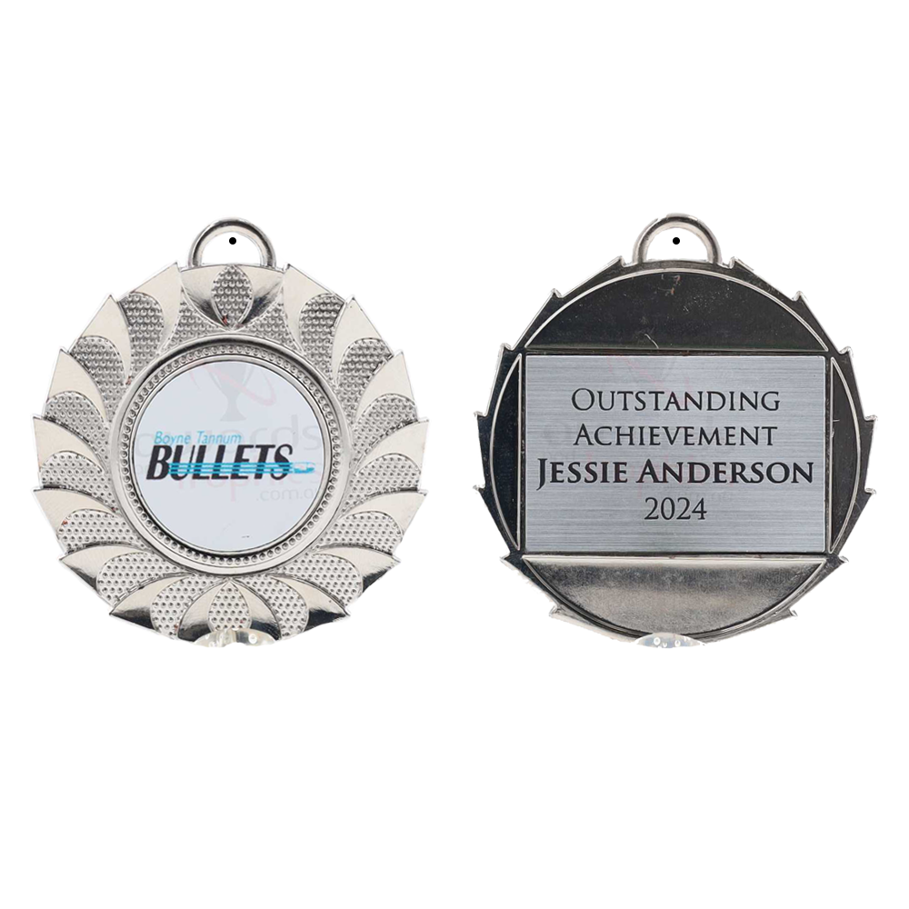 Lotus Personalised Medal 50mm - Silver