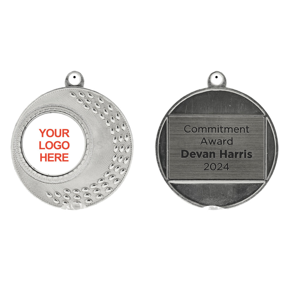Tactile Personalised Medal 50mm - Silver