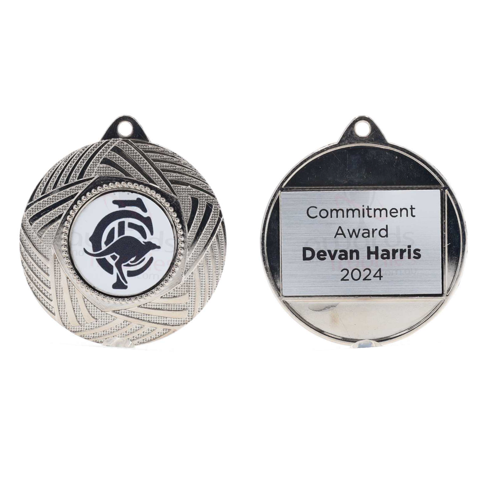 Starlace Personalised Medal 50mm - Silver