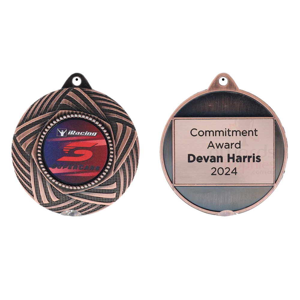 Starlace Personalised Medal 50mm - Bronze