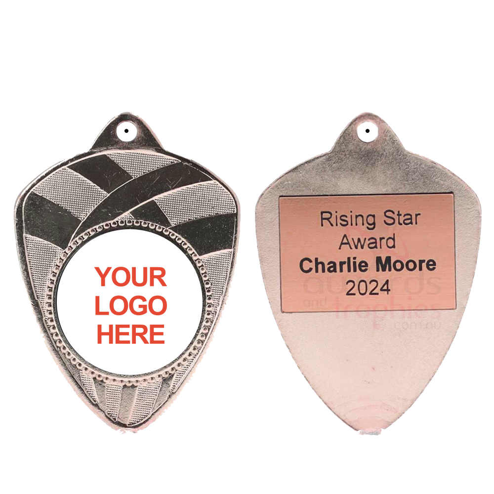 Shield Personalised Medal 66mm - Bronze