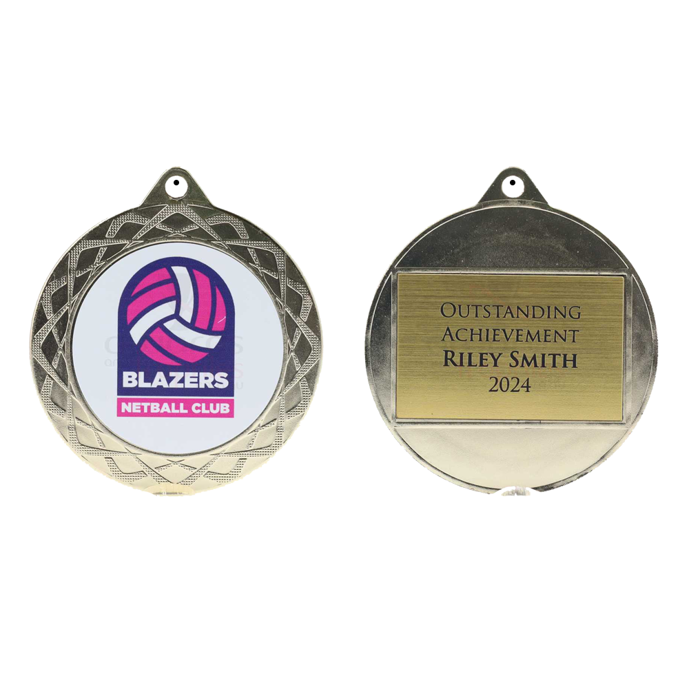 Helix Personalised Medal 70mm - Gold