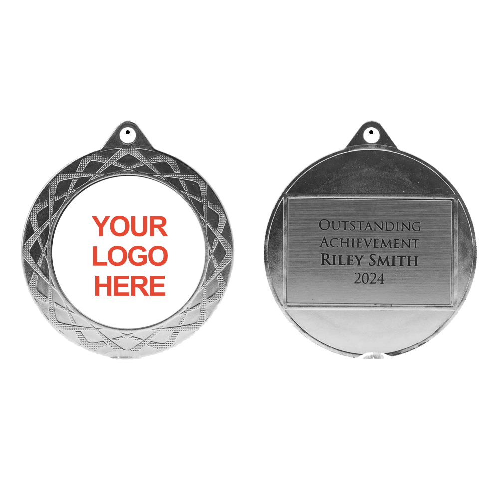Helix Personalised Medal 70mm - Silver