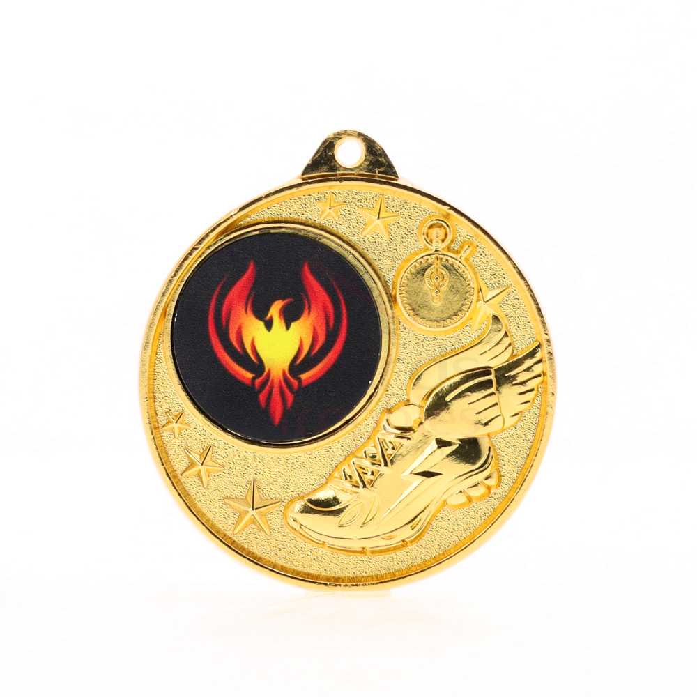 Athletics Logo Starry Medal 50mm - Gold