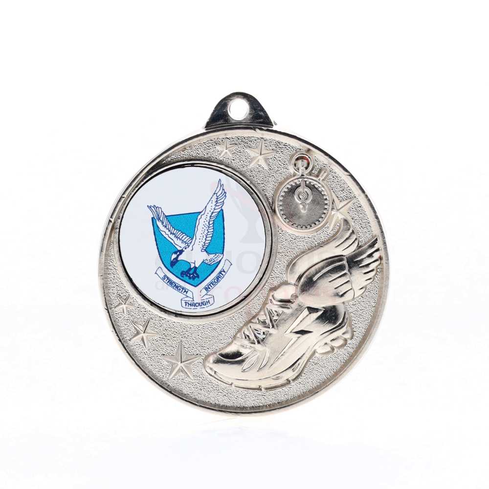 Athletics Logo Starry Medal 50mm - Silver