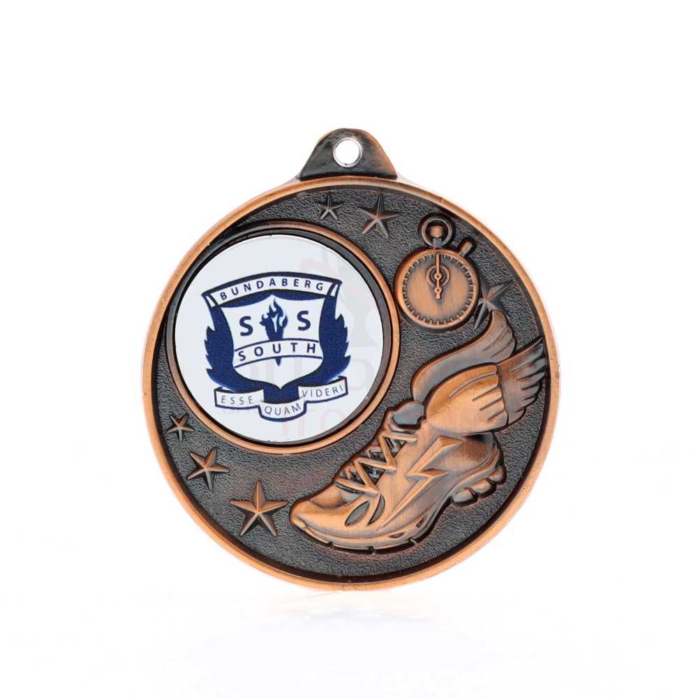 Athletics Logo Starry Medal 50mm - Bronze