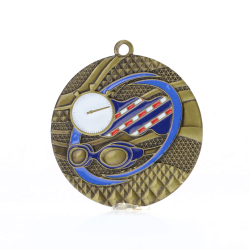 Mosaic Medal 50mm Gold - Swimming
