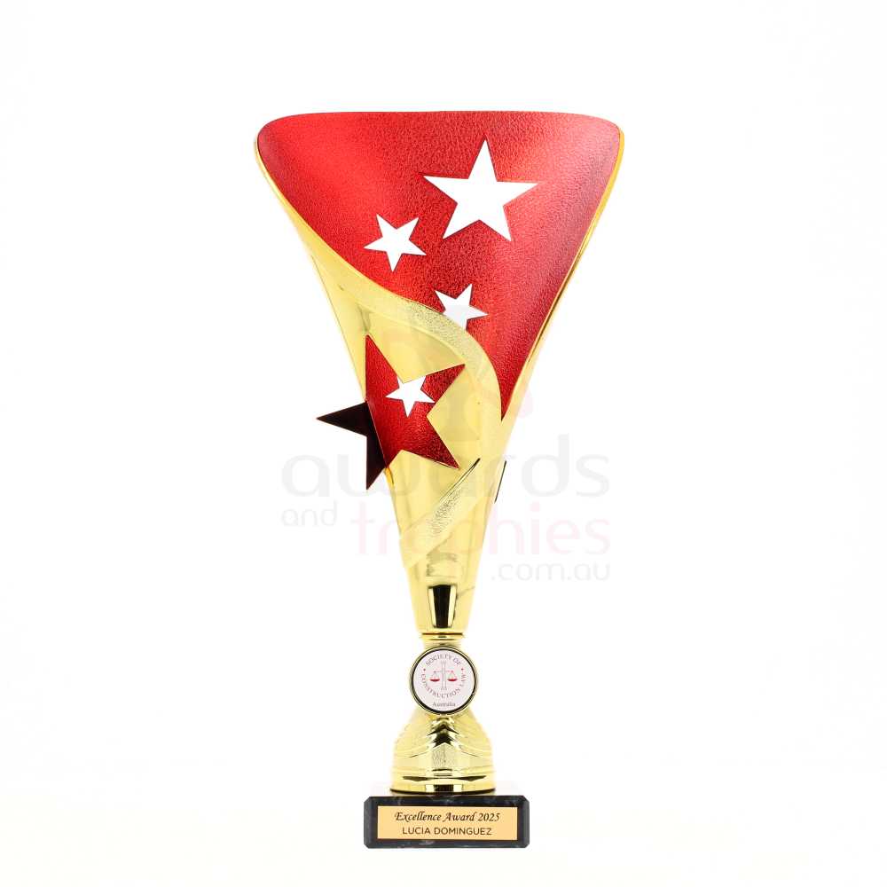 Aspen Cup 330mm - Gold/Red