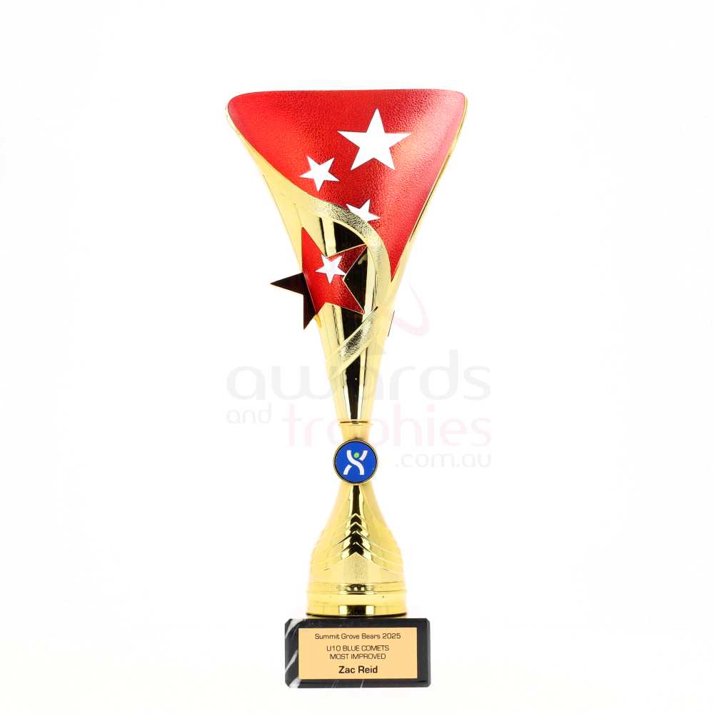 Aspen Cup 395mm - Gold/Red