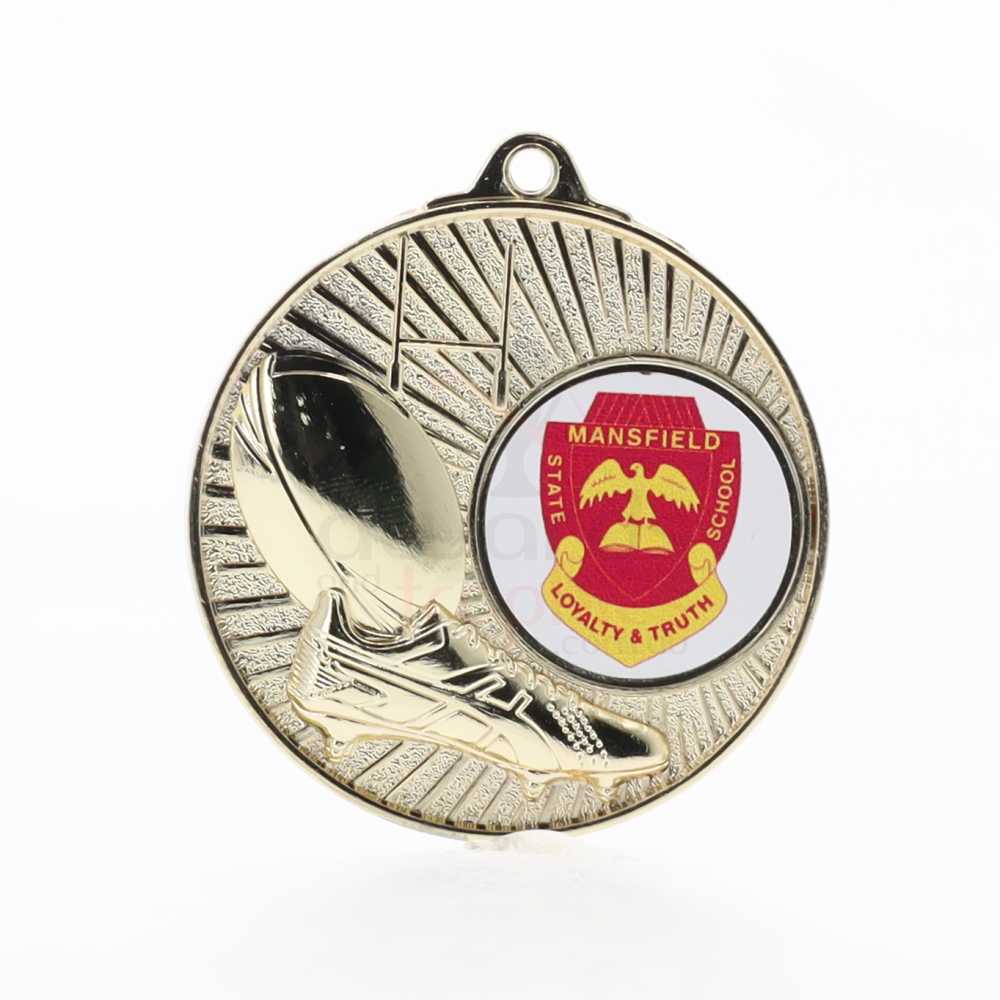 Blitz Logo Medal Gold 52mm - Rugby