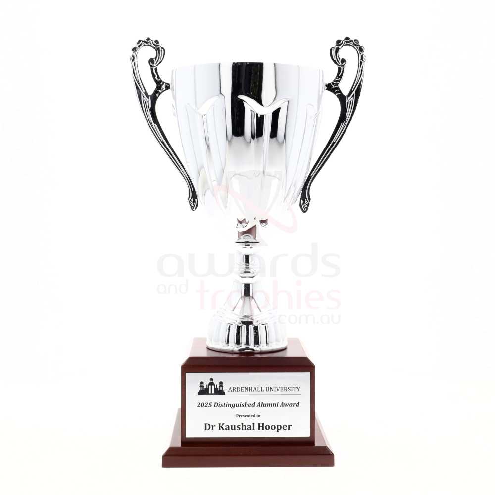 Rubicon Cup on Timber Base 265mm - Silver