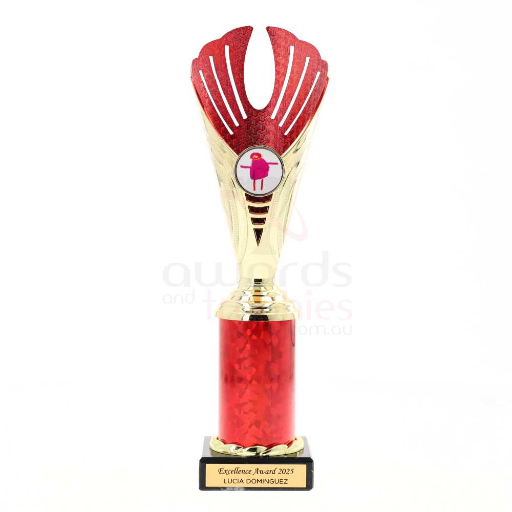 Paloma Cup 255mm - Gold/Red