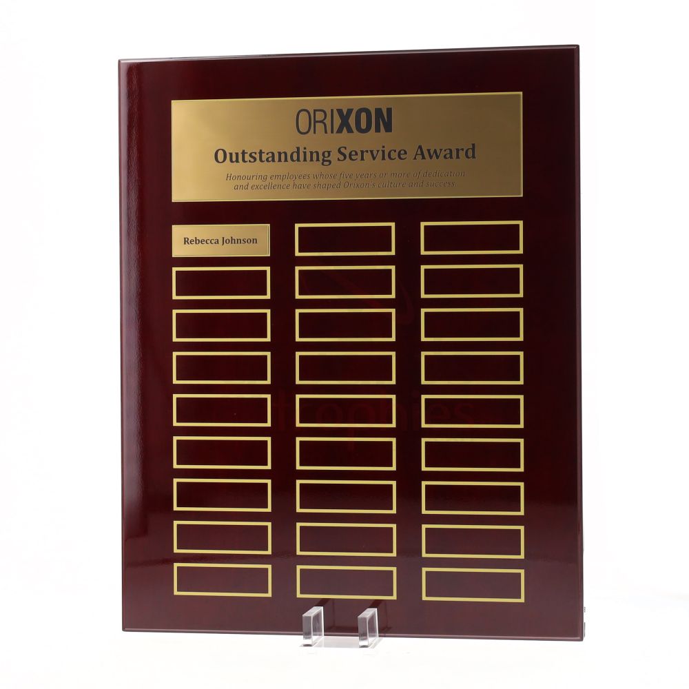 Continuity Perpetual Plaque 380mm - Rosewood/Gold