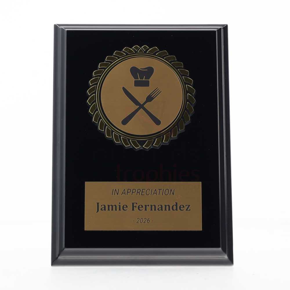 Black Plaque 150mm - Cooking