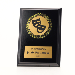 Black Plaque 150mm - Drama