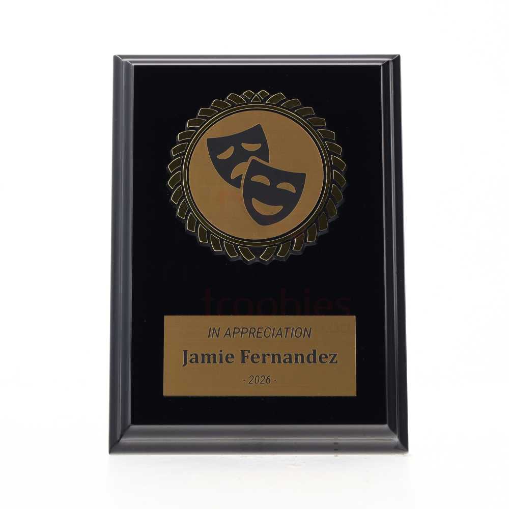 Black Plaque 150mm - Drama