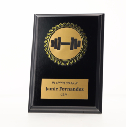 Black Plaque 150mm - Fitness