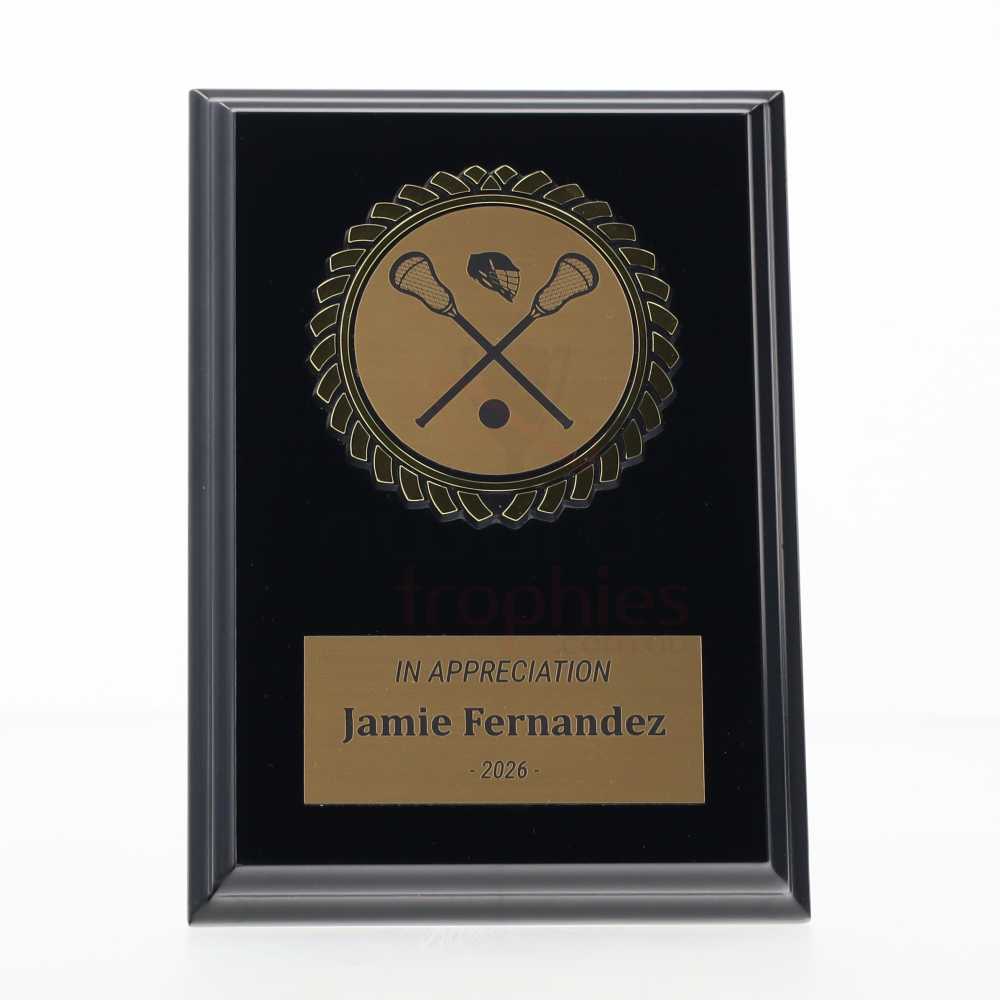 Black Plaque 150mm - Lacrosse