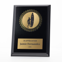 Black Plaque 150mm - Surf Lifesaving