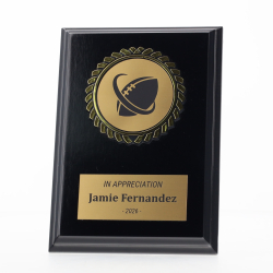 Black Plaque 150mm - Touch Football