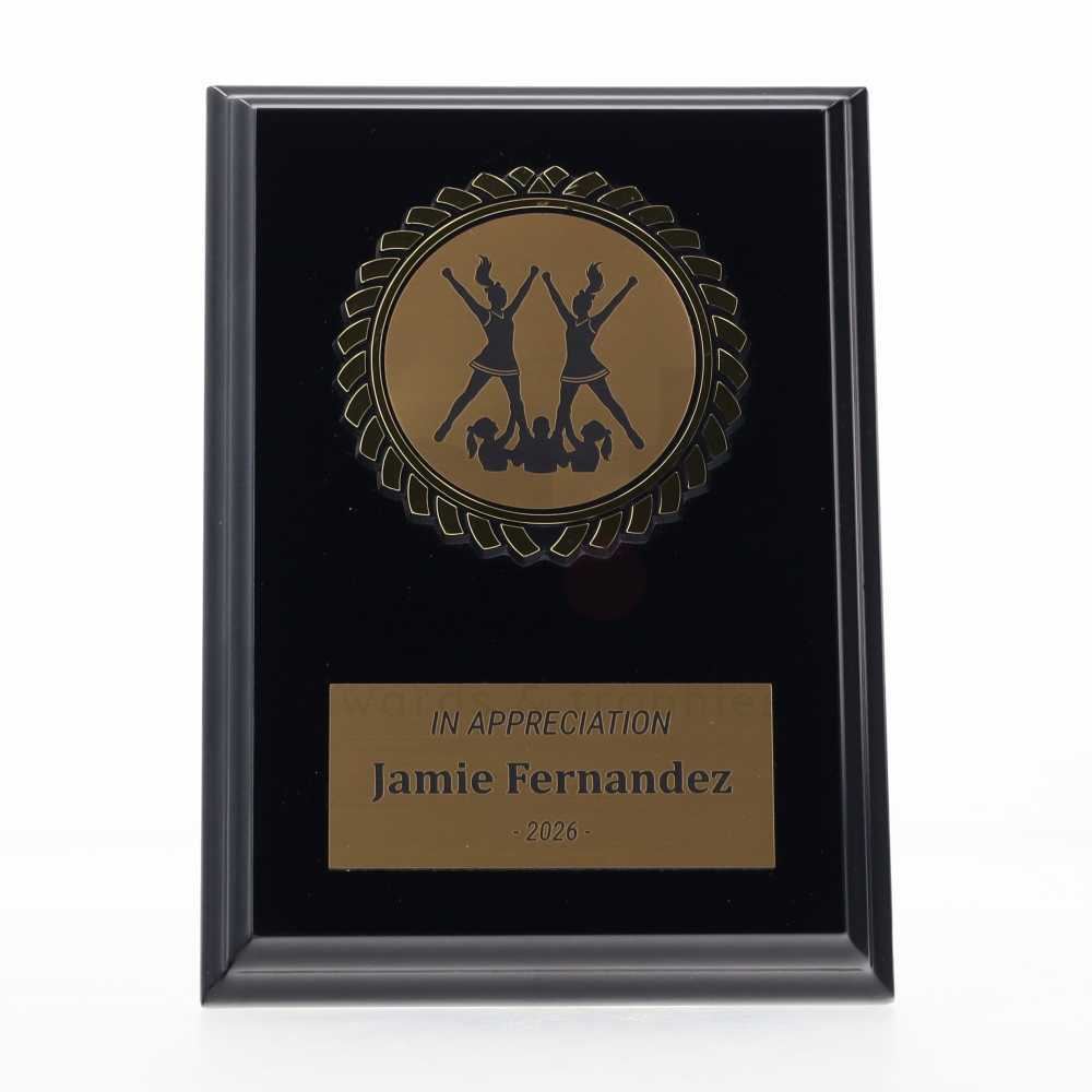 Black Plaque 150mm - Cheer