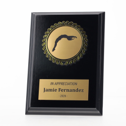 Black Plaque 150mm - Tumbling