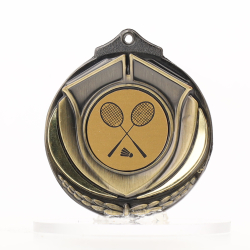 Two Tone Gold Medal 50mm - Badminton