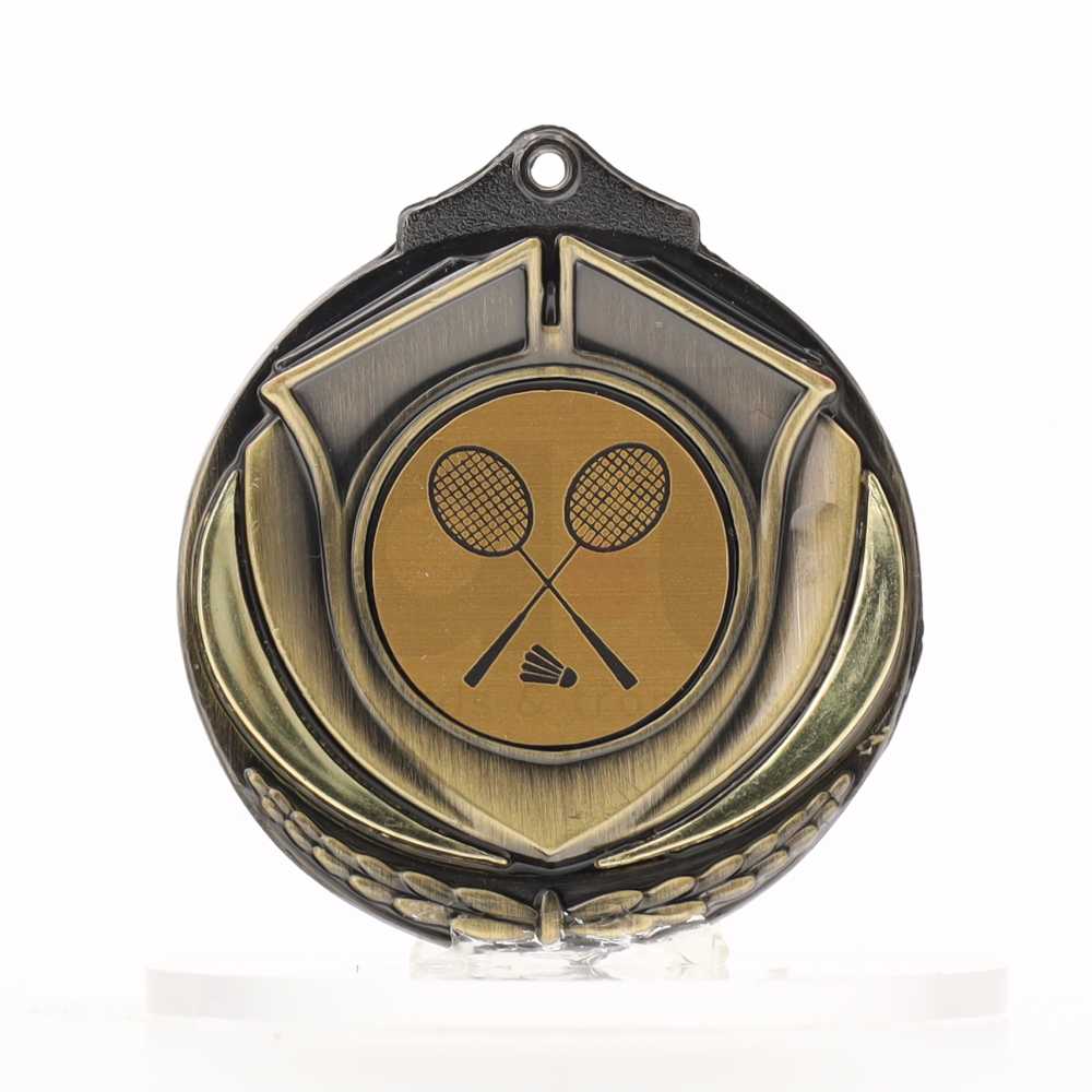 Two Tone Gold Medal 50mm - Badminton