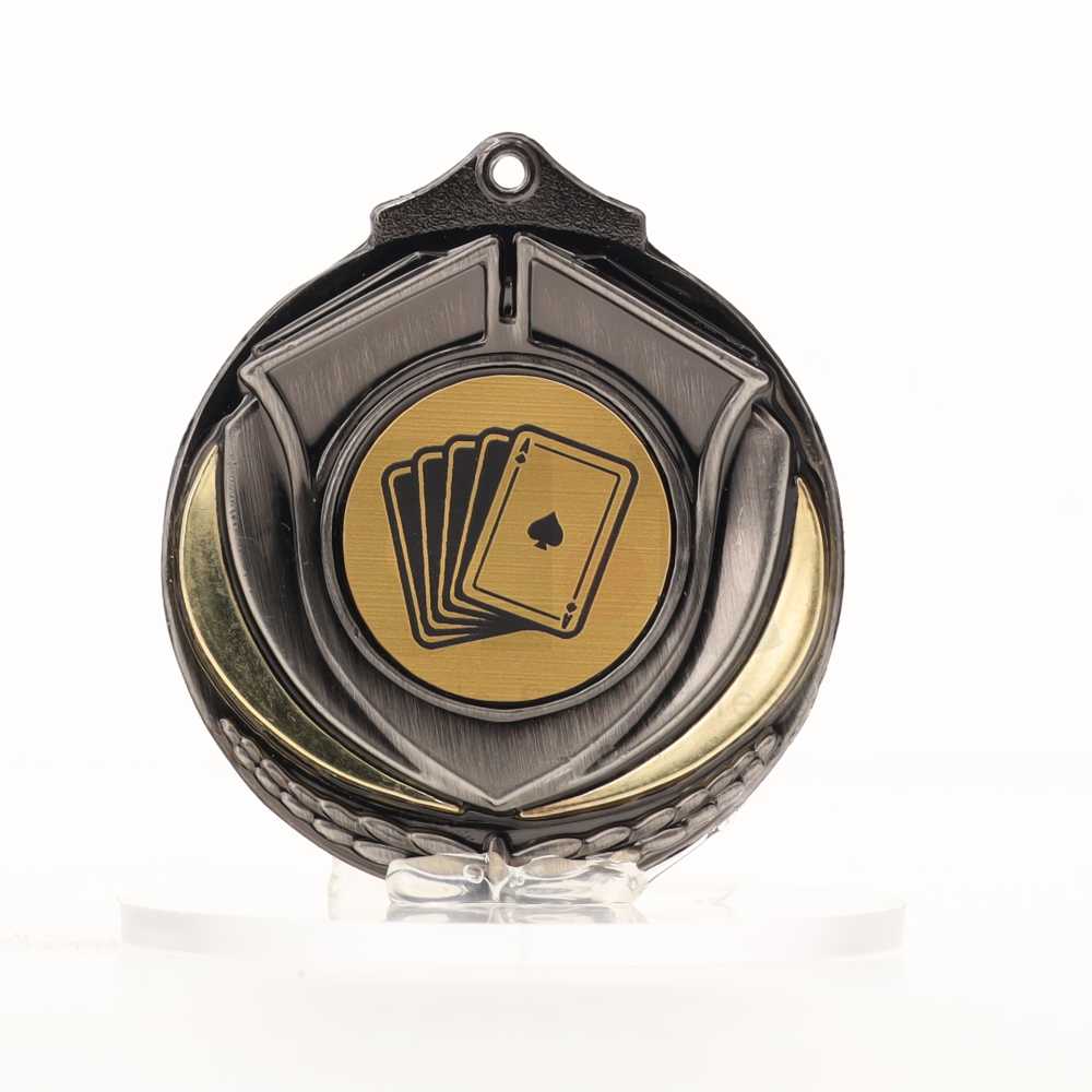 Two Tone Silver Medal 50mm - Cards