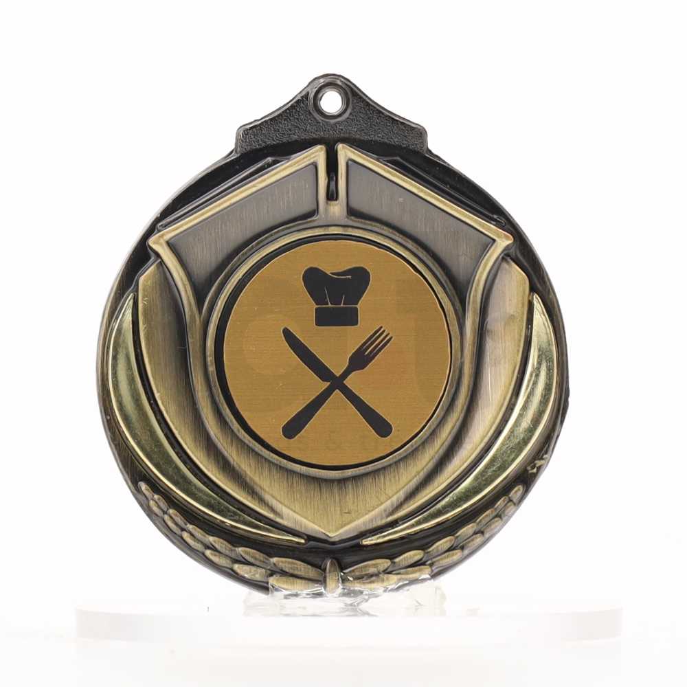 Two Tone Gold Medal 50mm - Cooking