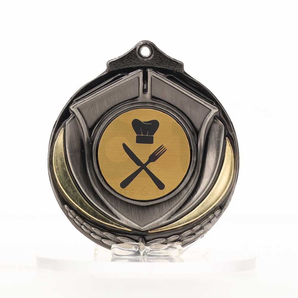 Two Tone Silver Medal 50mm - Cooking