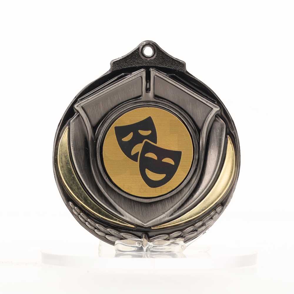 Two Tone Silver Medal 50mm - Drama