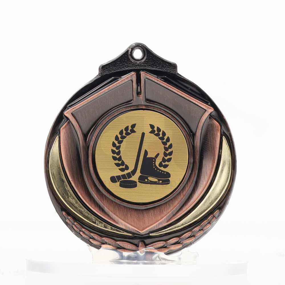 Two Tone Bronze Medal 50mm - Ice Hockey
