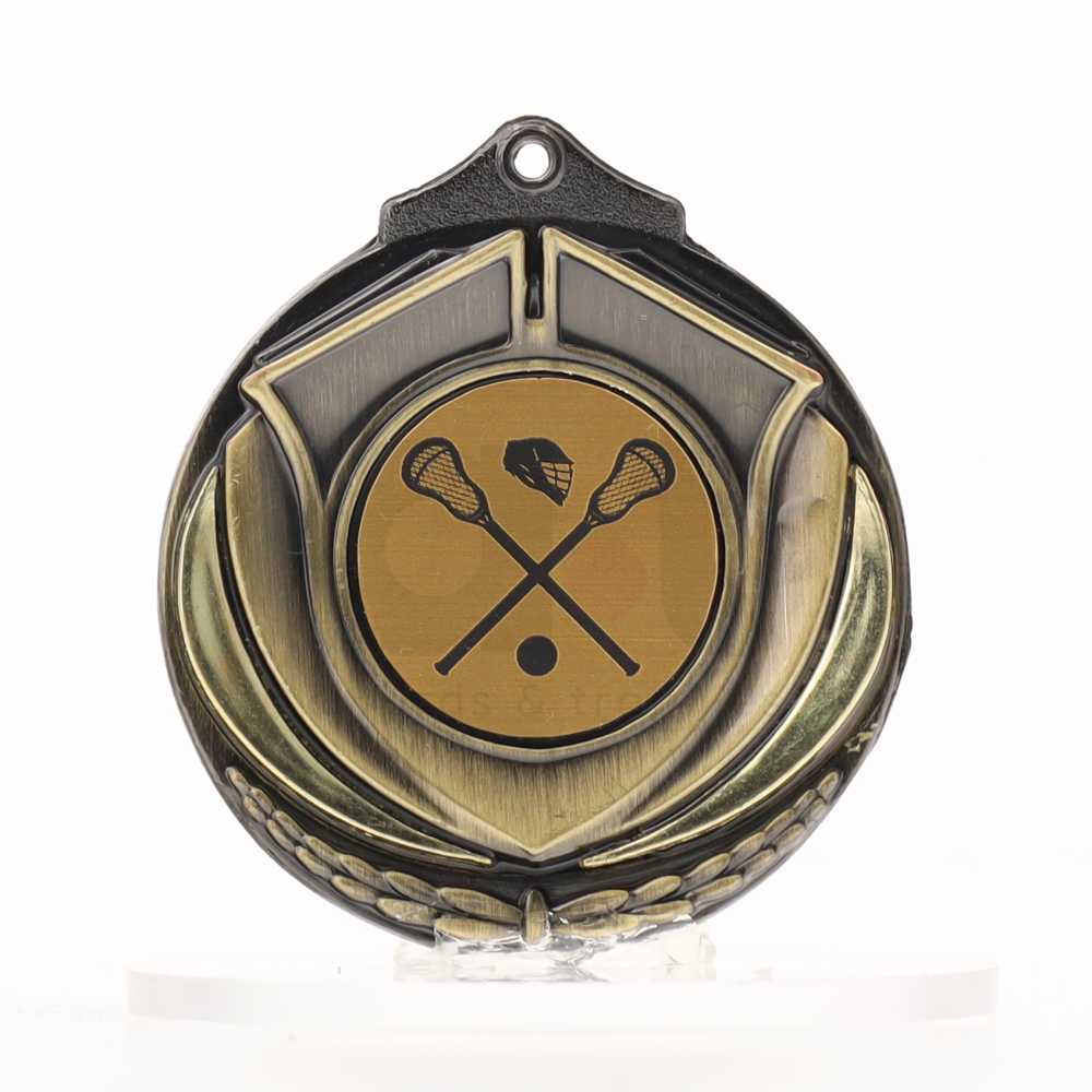 Two Tone Gold Medal 50mm - Lacrosse