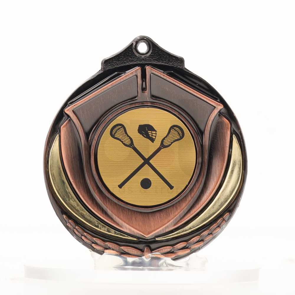 Two Tone Bronze Medal 50mm - Lacrosse