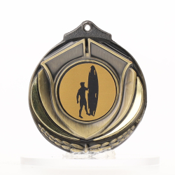 Two Tone Gold Medal 50mm - Surf Lifesaving