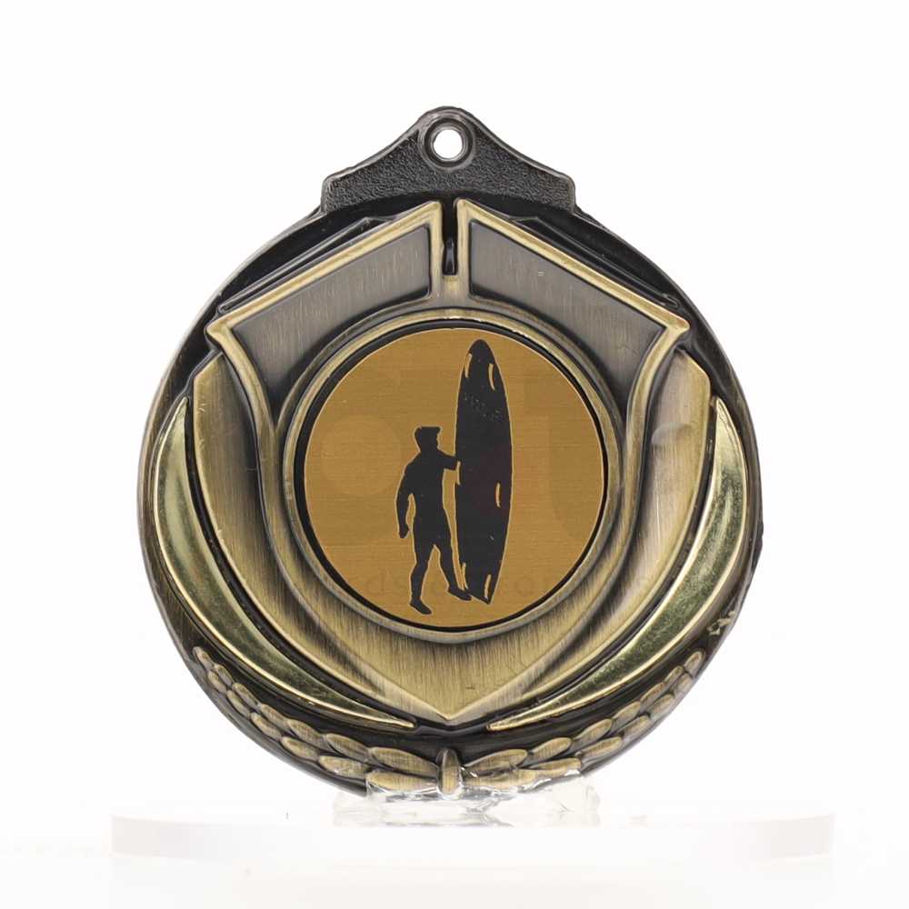 Two Tone Gold Medal 50mm - Surf Lifesaving