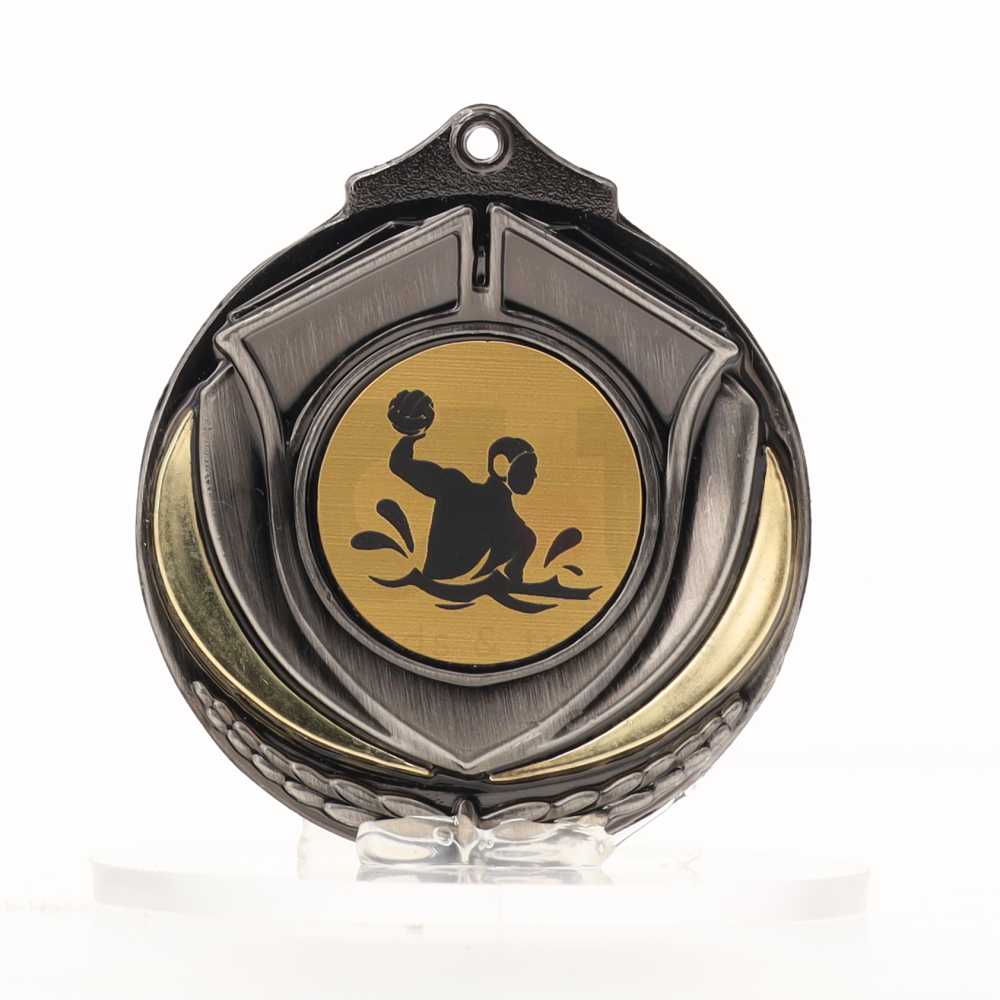 Two Tone Silver Medal 50mm - Water Polo Male