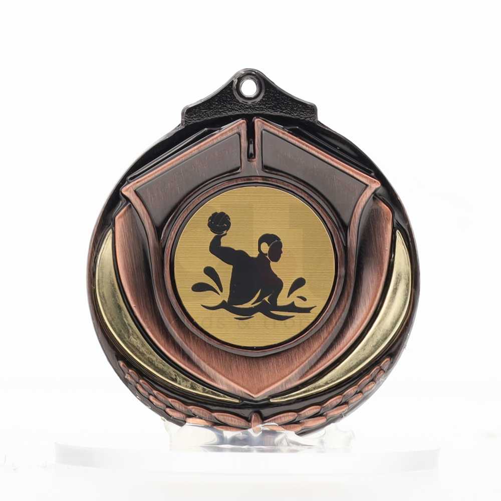 Two Tone Bronze Medal 50mm - Water Polo Male