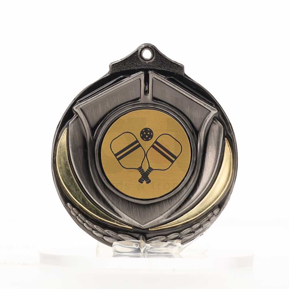 Two Tone Silver Medal 50mm - Pickleball