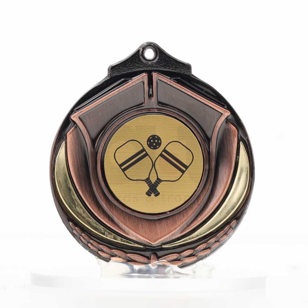 Two Tone Bronze Medal 50mm - Pickleball