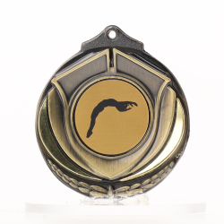 Two Tone Gold Medal 50mm - Tumbling