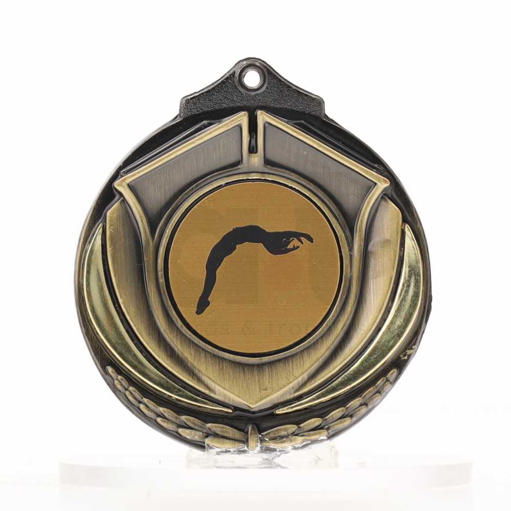 Two Tone Gold Medal 50mm - Tumbling